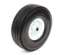 10" PU Tyre Metal Wheel 4.10/3.50-4 Solid Punctureproof 16mm Bore Launch Trolley