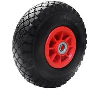 10" Puncture Proof Solid Wheel 3.00-4 Replacement Wheel for Trailer Truck Trolley - 12mm Bore with Roller Bearings