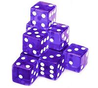 10 Purple Dice - 19 mm