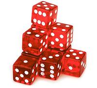10 Red Dice - 19 mm