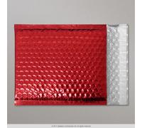 10 Red Metallic Bubble Wrap Lined Padded Mailing Gift Envelope/Bag A4 Size
