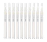 10 Refillable Tube Pen Empty Marker Plastic White | Soft Tip Valve Mechanism, Ink Flow Control, Clear Refillable Pen for Glass, Chalkboard, Home, Office, School, Art Doodle