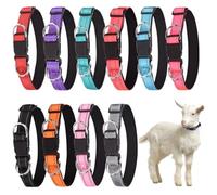 10 Reflective Goat Collars and 10 Crisp Bells, Adjustable Sheep Collars with Grazing Bells, Solid Straps with Quickrelease Design