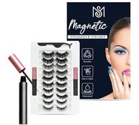 10 Reusable Magnetic Eyelashes with Applicator & 2 Magnetic Eyeliners | No Glue Needed | Lightweight, Waterproof & Easy to Apply for All Eye Shapes