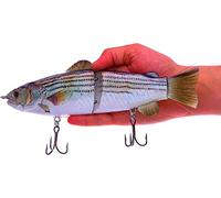 10" RF Glider Glide Bait Bass Musky Striper Fishing Lure Big Multi Jointed Shad Trout Kits Slow Sinking (Striper Sink)