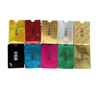 10 RFID Blocking Sleeves Set Identity Theft Protection Secure Sleeves Set.Waterproof aluminum foil slim Design easily into your Wallet, Multicolor, Fashion