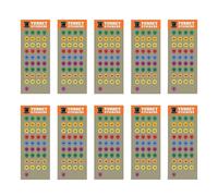 10 Rifle Scope Turret Sticker Sheets - Scope Dope Stickers for Long Range Shooting and Hunting - Use with Dope Card, Raging/Range Card, or DOPE Boo...