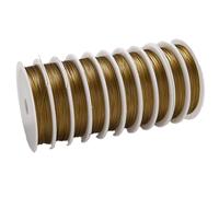 10 Roll Gold Aluminum Craft Wire - Soft & Bendable Jewelry Making Wire For Wire Wrapping, Beading, Sculpture, Model Making & Floral Design(Size:0.5mm 1 small roll 72.17ft/22m,Color:10 roll)