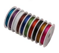 10 Roll Multicolor Aluminum Craft Wire For Jewelry Making - Soft & Bendable Wire For Wire Wrapping, Beading, Sculpture, Model Making, Floral Arrang(Size:0.38mm 1 small roll 88.58ft/27m,Color:10 roll)