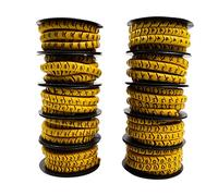 10 Rolls 0~9 Cable Markers Number, SRJQXH 4 mm² Cable Ties, Approximately 160 Capsules per Roll, Wire Diameter up to 6 mm, PVC Material, High Toughness, Internal Toothed Groove, Not Easy to Fall Off