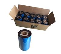 (10 Rolls) 4.33'' x 984' Premium Resin Enhanced Wax Ribbon, 110mm x 300m Black Thermal Transfer Ribbon, Barcode Thermal Label Printer Ribbon, CSO-Ink Outside, 1'' Core for Zebra, TSC, GoDex, Citizen