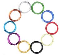 10 Rolls Bright Colored Aluminum Wire Flexible Craft Material 0.8mm for DIY Weaving