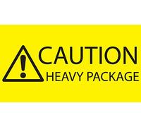 10 Rolls Caution Heavy Package Printed Parcel Self Adhesive Labels 1000 per roll (Label size 89 x 48mm)