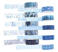 10 Rolls Christmas Washi Tape Winter Snowflake Decorative Journal