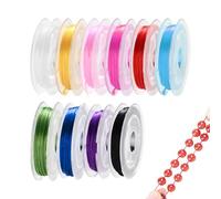 10 Rolls Colorful Bracelet String, Elastic for Bracelet Making, Beading Cords, for Making Jewelry Bracelet Strings DIY Bracelets Necklaces Handicrafts Decorations