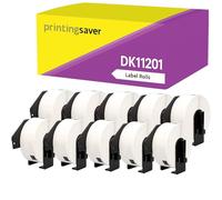 10 Rolls Compatible DK-11201 Address Labels, 29x90 mm, 400 Labels/Roll, White-for Brother P-Touch QL Series (QL-500 to QL-1060N)