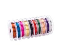 10 Rolls Copper Jewellery Wire 0.8mm Assorted Colour Art Wire