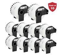 10 Rolls DK-22205 Labels Compatible with Brother DK-22205 Label Roll,62mm(W) x 30.48m(L), 10 Continuous Length Paper Labels Compatible with Brother QL-600 QL-800 820NWB Label Printers