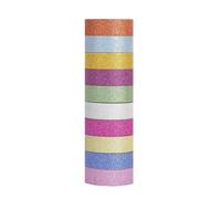 10 Rolls Glitter Washi Tape,Decorative Tapes,1.5cm*3m Colored Masking Tape For DIY Crafts,Party Wedding Supplies