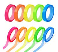 10 Rolls Highlighter Tape, Book Tabs, Transparent Sticky Notes, Bible Tabs, Annotation Tabs Kit, Colorful Revision Essentials Stationery Supplies Aesthetic Highlighters Erasable Highlighters