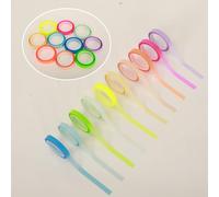 10 Rolls Highlighter Tape Removable Transparent Colorful Marking Sticker Neon Fluorescent Strips for Home Office School Supplies for College Students Back to School Supplies (0.6 x 50 cm, 10 Color)