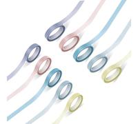 10 Rolls Highlighter Tapes, 6mm x 5m 5 Colored Transparent Tape, Morandi Neon Clear Highlighter Strips Flags Stickers for Reminder Planner Message School Annotating Books Office Students Teachers