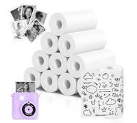 10 Rolls Kids Camera Thermal Paper, 57x25mm, Long-Lasting Color