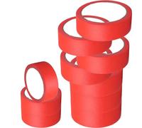 10 Rolls Red Painters Tape, 35MMw x 20M,L Yards Multi-Surface Masking Tape for Painting Walls, Tile, Glass, Wood Plastic Indoor Outdoor Use