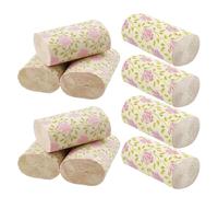 10 Rolls Rose Printed Solid Toilet Paper Bamboo Pulp Bathroom | Soft Texture, Elegant Design, Practical Multipurpose Use, Restaurant Use
