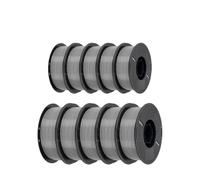 10 Rolls/Set 1KG (2.2LBS) PETG Filament 1.75mm ±0.03mm for 3D Printer High Strength No Bubble Spool 3D Printing Materials(Grey)
