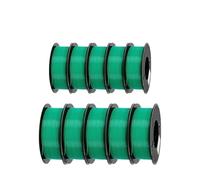 10 Rolls/Set 1KG (2.2LBS) PETG Filament 1.75mm ±0.03mm for 3D Printer High Strength No Bubble Spool 3D Printing Materials(Green)