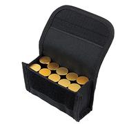 10 Rounds Shotgun Shell Reload Ammo Pouch,Lifesport Multi-PurposeTactical MOLLE Magazine Bag Mini Bullet Holder with 10 Holes Cartridges for 12 Gauge/20G (Black)