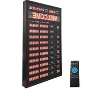 10 Rows Led Digital Currency Rate Board,LED Electronic Exchange Rate Display Board, with Timer Update and Power-Off Memory Function for Banks, Financial Institutions