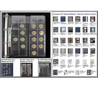 10 Safe 5411 Coin Sheets A4 24 Compartments Compact For Coins Up To 33 mm