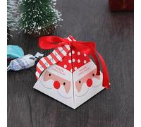10 Santa Christmas Favour Boxes, Pyramid Gift Boxes, Santa Favours, Christmas Presents, Christmas Cookies, Candy, Treats Boxes, Christmas Decorations.