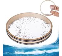 10" Sea Wave Sound Ocean Drum for Meditation & Relaxation, Natural Color, for Stress Relief, Musical Healing Instruments for Holistic Healing