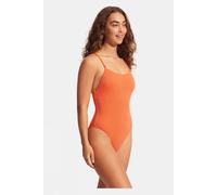 10 Seafolly Womens Scoop Neck One Piece Swimsuit Orange Size