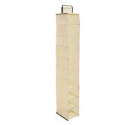 10 Section Hanging Shoe Organiser - Cream