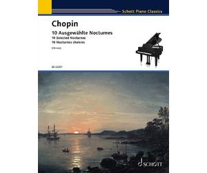 10 Selected Nocturnes piano (intermediate - difficult) Chopin Schott Music Saddl