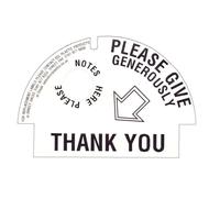 10 Self-Adhesive Security Seals for Round Charity Collection Boxes - Tamper-Evident, Reusable Labels (Color Options)