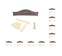 10 set 1 Set Acoustic Guitar Rosewood Bridge+Bone Bridge Pins Saddle Nut