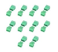10 Set 3 Pin 5.08mm Pitch PCB Mount Screw Terminal Block Connector with 3 Pin Phoenix Plug,Pluggable Male and Female Connector