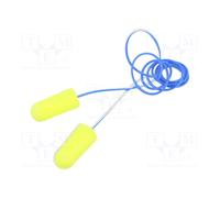 3M E-A-R Soft Yellow Neon Earplugs ES-01-005, 36 dB, Corded - Foam plugs with vinyl cord for high hearing protection and comfort - 1x 2000 Pairs