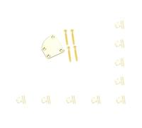 10 set 4 Holes Guitar Neck Plate Joint Mounting with Screws Parts String Instrument Repairing Board Professional Musician Gold