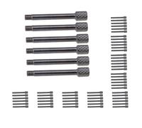 10 set 6 Pieces Brass Electric Guitar Tremolo Bridge Saddle Clamp String Screws Black