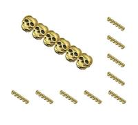 10 set 6 Pieces Skull Shape Buttons Folk Guitar Tuning Key Tuner Button Gold