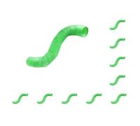 10 set Anti Fouling Plastic Material - Keep Your Pet Safe From Harm Easy To Use ABS Tunnel For Mink Guinea Pig Portable Pet Toy Green 100 * 10 cm