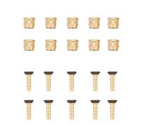 10 Set Brake Olive Insert, Bike Olive Hose Fittings Bicycle Brake Olive and Connecting Insert Kit, Mountain Bike Hydraulic Disc Brake Hose Olive and Barb Brake Brass Connecting Insert