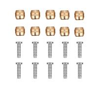 10 Set Brass Brake Hose Insert, Bike Olive and Connecting Insert, Hydraulic Disc Brake Hose Olive Connector Component Inset Replacement Compatible with Braking Hosepipe (BH90)