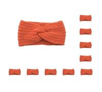 10 set Crochet Headband Simple Style Knitted Sports Head Band Breathable Sweatband Elastic Softness Hairband Running Orange